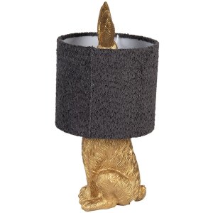 Lampada da tavolo Coniglio Oro Clayre & Eef E27 Ø 20x43 cm