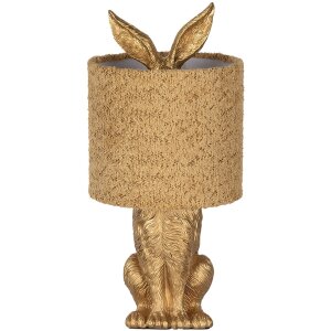 Lampada da tavolo Clayre & Eef Coniglio con paralume...