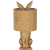 Lampada da tavolo Clayre & Eef Coniglio con paralume giallo E27 Ø 20x43 cm