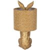 Lampada da tavolo Clayre & Eef Coniglio con paralume giallo E27 Ø 20x43 cm