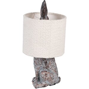 Lampada da tavolo Coniglio Clayre & Eef E27 Ø 20x43 cm Marrone Beige