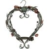 Clayre & Eef 5Y1341 Portacandele a Sospensione a Forma di Cuore in Metallo Verde e Rosa 43x22x60 cm