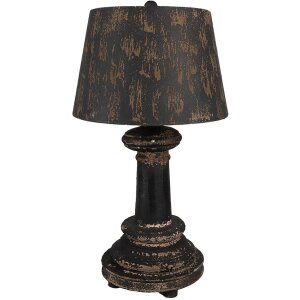 Clayre & Eef Lampada da tavolo Ø35x64 cm nero...