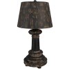 Clayre & Eef Lampada da tavolo Ø35x64 cm nero marrone legno ferro E27 60W vintage