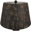Clayre & Eef Lampada da tavolo Ø35x64 cm nero marrone legno ferro E27 60W vintage