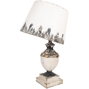 Clayre & Eef 6LMC0110 Lampada da tavolo beige 32x60cm stile antico vintage