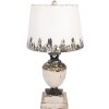 Clayre & Eef 6LMC0110 Lampada da tavolo beige 32x60cm stile antico vintage