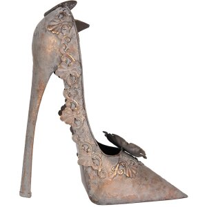 Clayre & Eef 6Y5846 Decorazione Scarpa in Metallo Finitura Antica Rame 32x12x36cm