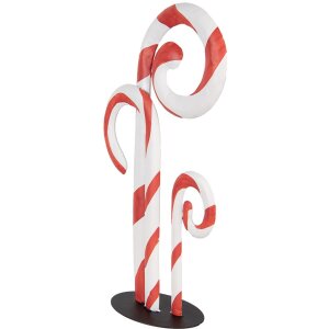 Clayre & Eef 6Y5864 Decorazione natalizia Bastoncini di zucchero Bianco Rosso 24x11x46 cm