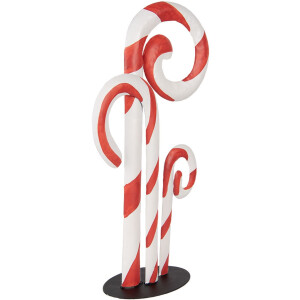 Clayre & Eef 6Y5864 Decorazione natalizia Bastoncini di zucchero Bianco Rosso 24x11x46 cm