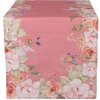 Clayre & Eef FFA64P Camino floreale rosa 50x140 cm cotone uccelli