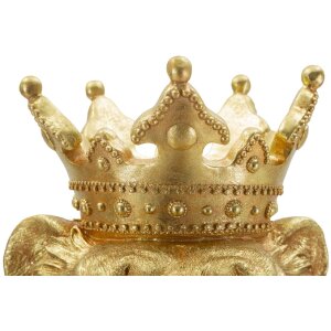 Mauro Ferretti Statua Leone Mantello Re 30x42x74 cm oro