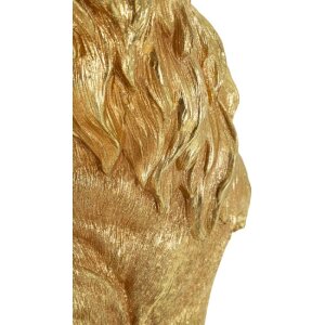 Mauro Ferretti Statua Leone Mantello Re 30x42x74 cm oro