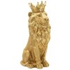 Mauro Ferretti Statua Leone Mantello Re 30x42x74 cm oro