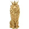 Mauro Ferretti Statua Leone Mantello Re 30x42x74 cm oro