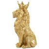 Mauro Ferretti Statua Leone Mantello Re 30x42x74 cm oro