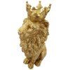 Mauro Ferretti Statua Leone Mantello Re 30x42x74 cm oro