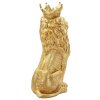Mauro Ferretti Statua Leone Mantello Re 30x42x74 cm oro