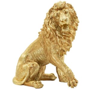 Mauro Ferretti Statua Leone decorativa 45x29x55 cm oro