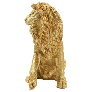 Mauro Ferretti Statua Leone decorativa 45x29x55 cm oro