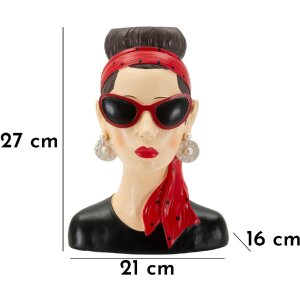 Mauro Ferretti Vaso Frau Hollywood 21x16x27 cm multicolor