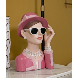 Mauro Ferretti Statuetta Parigina 18x11x26 cm rosa