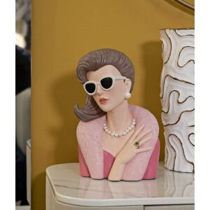 Mauro Ferretti Statuetta Parigina 18x12x28 cm rosa