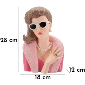 Mauro Ferretti Statuetta Parigina 18x12x28 cm rosa