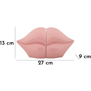 Mauro Ferretti Supporto per libri a forma di labbra 27x9x13 cm rosa