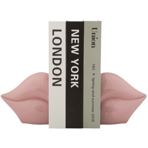 Mauro Ferretti Supporto per libri a forma di labbra 27x9x13 cm rosa
