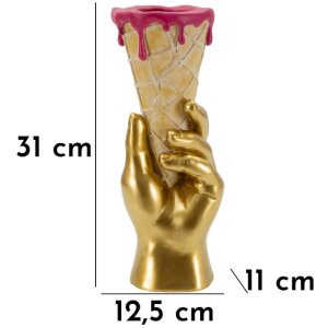 Mauro Ferretti Vaso a sacchetto 12,5x11x31 cm oro rosa