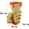 Mauro Ferretti Vaso a forma di cono dorato e arancione 18x16x26 cm