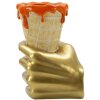 Mauro Ferretti Vaso a forma di cono dorato e arancione 18x16x26 cm