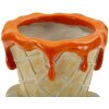 Mauro Ferretti Vaso a forma di cono dorato e arancione 18x16x26 cm