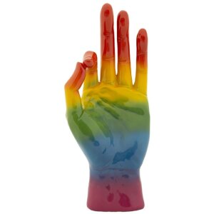 Mauro Ferretti Statuetta Mano Arcobaleno OK 16x10,5x36 cm...