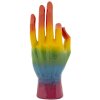 Mauro Ferretti Statuetta Mano Arcobaleno OK 16x10,5x36 cm multicolore