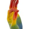 Mauro Ferretti Statuetta Mano Arcobaleno OK 16x10,5x36 cm multicolore