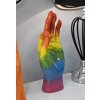 Mauro Ferretti Statuetta Mano Arcobaleno OK 16x10,5x36 cm multicolore