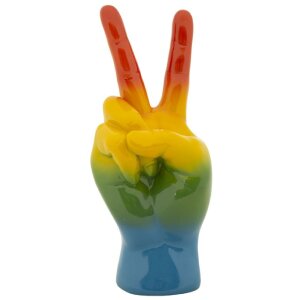 Mauro Ferretti Statuetta Mano Arcobaleno Victory 16x13x36,5 cm multicolore