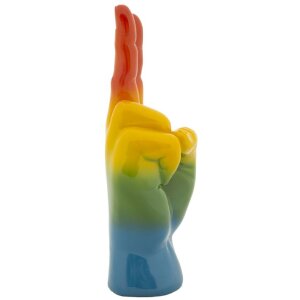 Mauro Ferretti Statuetta Mano Arcobaleno Victory 16x13x36,5 cm multicolore