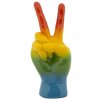 Mauro Ferretti Statuetta Mano Arcobaleno Victory 16x13x36,5 cm multicolore