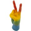 Mauro Ferretti Statuetta Mano Arcobaleno Victory 16x13x36,5 cm multicolore