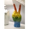 Mauro Ferretti Statuetta Mano Arcobaleno Victory 16x13x36,5 cm multicolore