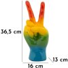 Mauro Ferretti Statuetta Mano Arcobaleno Victory 16x13x36,5 cm multicolore