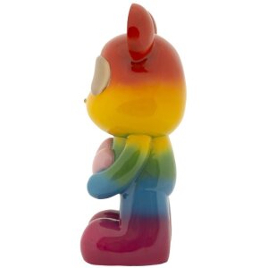 Orsetto Arcobaleno in Piedi Multicolor 22,5x17,5x42,5 cm Polyresin