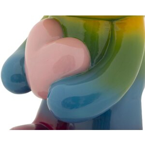 Orsetto Arcobaleno in Piedi Multicolor 22,5x17,5x42,5 cm Polyresin