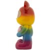 Orsetto Arcobaleno in Piedi Multicolor 22,5x17,5x42,5 cm Polyresin