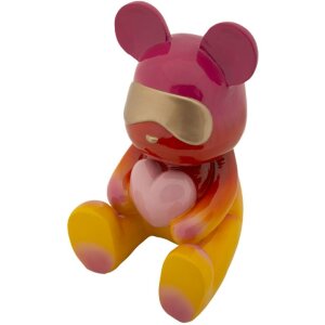 Mauro Ferretti Statuetta Orso Arcobaleno 21,5x20,5x32 cm rosso giallo