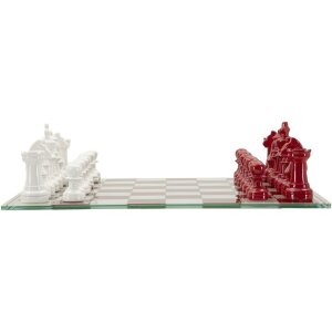 Mauro Ferretti Scacchiera Rosso Bianco 61x61x14 cm