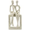 Mauro Ferretti Coppia di figurine Stons 11,5x9x25 cm crema